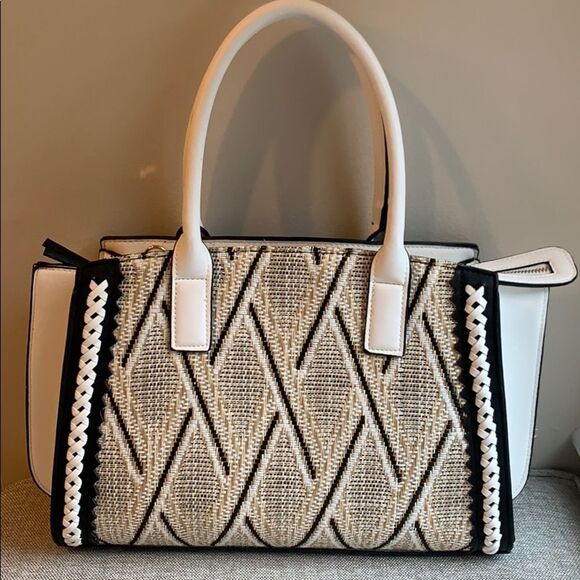 NWT - Raffia Satchel Handbag by Sondra Roberts - Picture 2 of 11